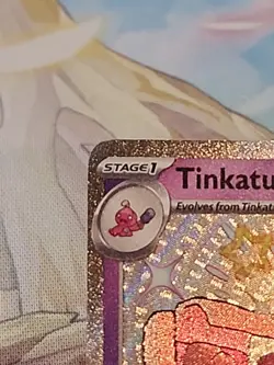 Tinkatuff Shiny Rare Pokemon Card 166/091 Scarlet & Violet Paldean Fates - Image 2