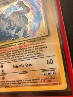 Machamp 1st Edition Base Set Holo Rare 8/102 WOTC Pokemon Card NM 1999 - Image 3