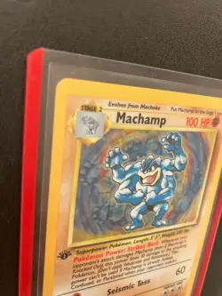Machamp 1st Edition Base Set Holo Rare 8/102 WOTC Pokemon Card NM 1999 - Image 5