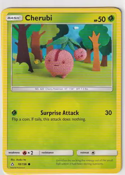 Pokemon Card Ultra-Prism No. 10/156 Cherubi English - Image 1