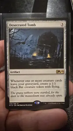 Wizards of the Coast Desecrated Tomb Rare Artifact Core Set 2019 230 Regular - Image 1