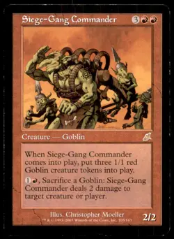 MTG Siege-Gang Commander LP Light Play Scourge [4093] - Image 1