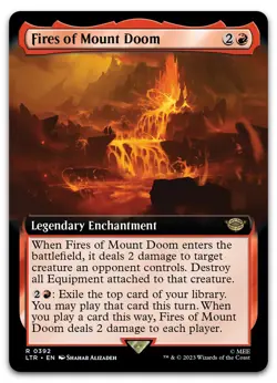 Fires of Mount Doom (Extended Art) #392 (NM) Lord of the Rings LTR Magic MTG - Image 1