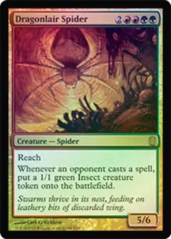 1x Dragonlair Spider - Foil - Commander's Arsenal Moderate Play, English Unique - Image 1