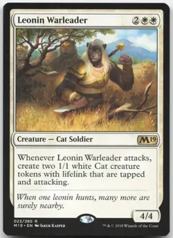 Leonin Warleader - Core Set 2019 - Rare - Magic: The Gathering - Image 1