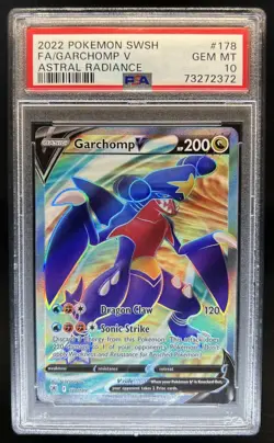 2022 Pokemon SWSH Astral Radiance Garchomp V Ultra Rare #178/189 PSA 10 GEM MINT - Image 1