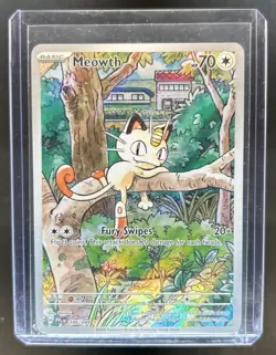 2025 Pokemon Phantasmal Flames Meowth Illustration Rare #106/094 - Image 1