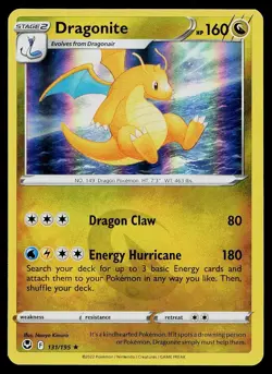 Pokemon Card Silver Tempest Dragonite 131/195 Holo Rare - Image 1