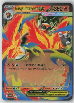 Pokemon Mega Emboar ex #035 ME: Mega Evolution Promo Near Mint or Better - Image 1