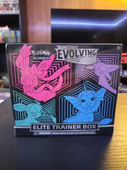 Pokemon Evolving Skies ETB Sealed, Slice In Plastic Wrap - Image 1