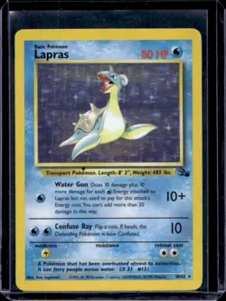 1999 Pokemon Fossil Lapras #10/62 - Image 1