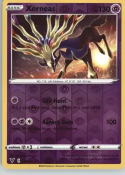 Xerneas 078/185 Holo Rare Vivid Voltage Pokemon Reverse Holo Near Mint - Image 1