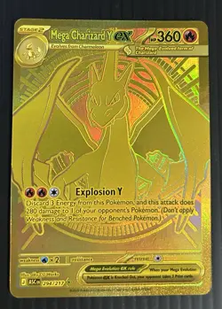 Pokemon TCG Charizard Y EX 294/217 Hyper Rare Full Art Gold Card Mint Condition - Image 1