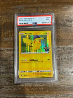 POKEMON 2022 Go PIKACHU Holo #028 PSA 9 Mint RARE - Image 1