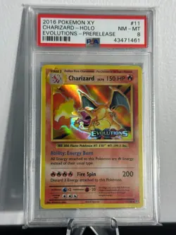 Pokemon TCG | Pre-release XY EVOLUTIONS | CHARIZARD | Holo | 11/108 | PSA 8 - Image 1