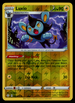 Pokemon Card Shining Fates Luxio 032/072 Reverse Holo Uncommon - NM - Image 1