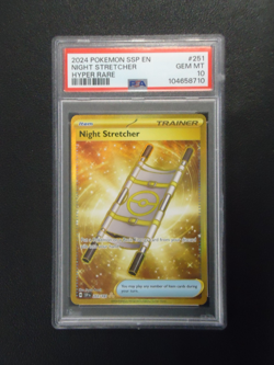 2024 POKEMON Night Stretcher 251/191 Surging Sparks Hyper Rare PSA GEM MINT 10 - Image 1