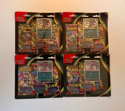 Pokemon TCG: Phantasmal Flames Triple Blister Pack (Weavile) New & Sealed x4 - Image 1