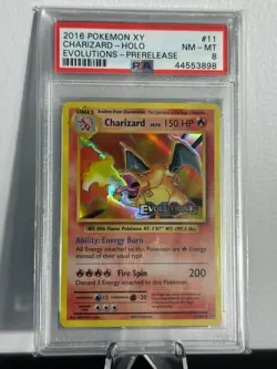Pokemon TCG | Pre-release XY EVOLUTIONS | CHARIZARD | Holo | 11/108 | PSA 8 - Image 1