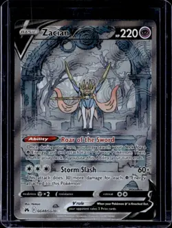 2023 Pokemon SWSH Crown Zenith Zacian V Galarian Gallery #GG48/GG70 - Image 1