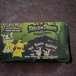 Pokemon TCG Trick or Trade Booster Bundle 50 Packs Pikachu Mimikyu - Image 1