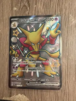Pokemon Alakazam ex Shiny Ultra Rare Full Art Holo 215/091 Paldean Fates - Image 1