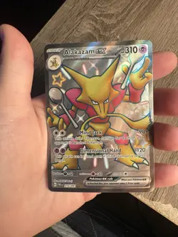Pokemon Alakazam ex Shiny Ultra Rare Full Art Holo 215/091 Paldean Fates - Image 2