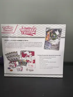 White flare Pokemon TCG ETB sealed in hand - Image 4