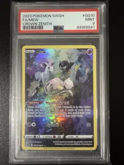 Pokemon TCG Mew GG10/GG70 Ultra Rare Holo Crown Zenith Galarian Gallery PSA 9 - Image 1