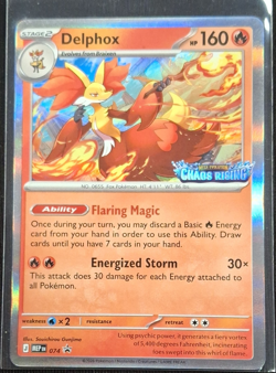 Pokemon Delphox 074 Chaos Rising Holo Rare Stamped Pre-release Near Mint - Image 1