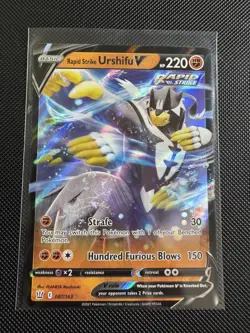 Pokemon TCG Pokemon Rapid Strike Urshifu V Ultra Rare Holo - Image 1