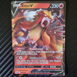 Pokemon Entei V 022/172 Swsh09 Brilliant Stars Holo Ultra Rare 230 HP Fire Basic - Image 1