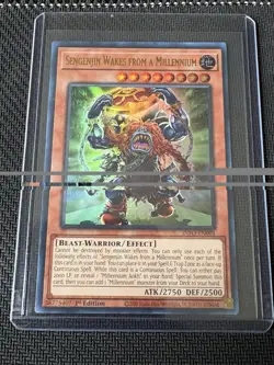 YUGIOH SENGENJIN WAKES FROM A MILLENNIUM ASIA ENGLISH INFO-AE001 SUPER RARE - Image 1