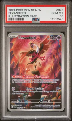 2024 POKEMON SFA EN-SHROUDED FABLE ILLUSTRATION RARE #073 FEZANDIPITI PSA 10 - Image 1