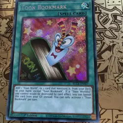 Yugioh Toon Bookmark BLCR-EN067 Secret Rare 1st Edition NM - Image 1