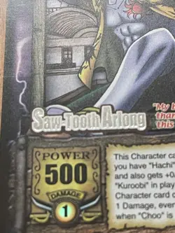 One Piece CCG Saw-Tooth Arlong Holofoil SR - Rare Silver Letters 2005 - Image 3
