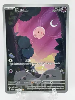 Pokemon TCG Munna Illustration Rare Black Bolt Card 116/086 NM - Image 1