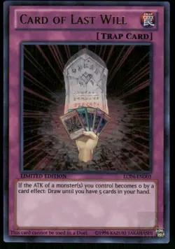 CARD OF LAST WILL LC04-EN003 ULTRA RARE LC04 YU-GI-OH LIMITED NM/M - Image 1