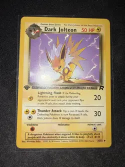 Dark Jolteon 38/82 1st Edition Mitsuhiro Arita Uncommon Team Rocket Pokemon Card - Image 1