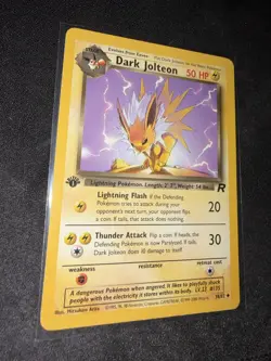 Dark Jolteon 38/82 1st Edition Mitsuhiro Arita Uncommon Team Rocket Pokemon Card - Image 3
