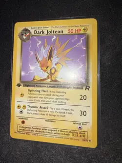 Dark Jolteon 38/82 1st Edition Mitsuhiro Arita Uncommon Team Rocket Pokemon Card - Image 4