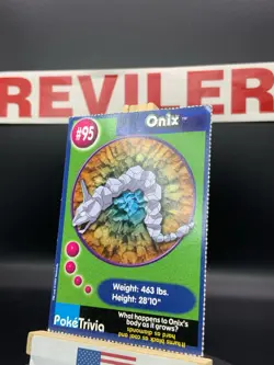 Onix #95 Pokemon The First Movie Promo Card PokeTrivia - HP - Image 3