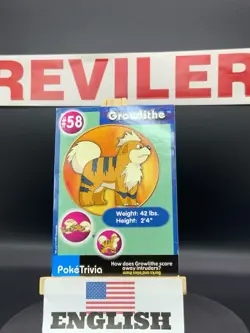 Growlithe #58 Pokemon The First Movie Promo Card PokeTrivia - HP - Image 1
