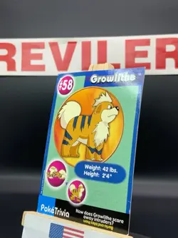 Growlithe #58 Pokemon The First Movie Promo Card PokeTrivia - HP - Image 3