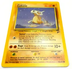 Pokemon Base Set 2 Cubone Vintage Card 70/130 Common NM Unplayed - Image 3