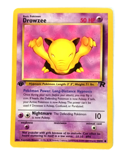 Team Rocket First Edition Drowzee Vintage Pokemon Card NM Condition Un Played - Image 3