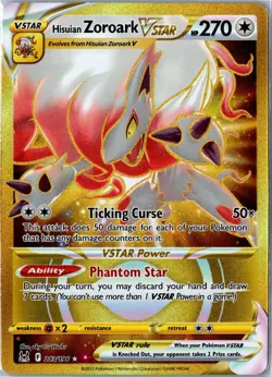 Pokemon Card - Hisuian Zoroark VSTAR 213/196 Lost Origin Secret Rare Near Mint - Image 1