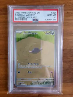 Pokemon Paldean Wooper Paldea Evolved Illustration Rare 221 PSA 10 Gem Mint - Image 1
