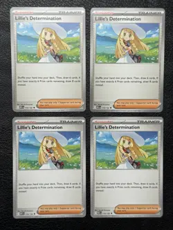 Lillie's Determination 119/132 - Lot of 4 - Pokemon TCG: Mega Evolution - NM - Image 1