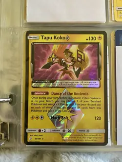 Pokemon Sun & Moon Team Up Rare Prism Holo Tapu Koko #51/181 - Image 3
